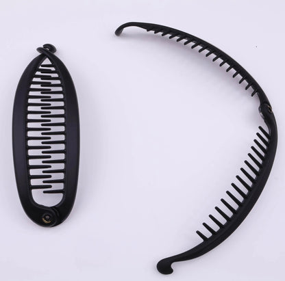 Banana Hair Clip, Long Non Slip Ponytail Holder Plastic French Style Hair Comb (Size: 11 CM / 15CM)