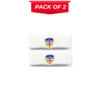 2 Pcs England Flag Sports Wristbands – Stretch Sweatbands for Running, Gym, Football Matches, Sports Events & Fan Accessories