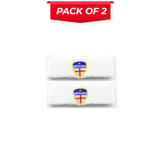 2 Pcs England Flag Sports Wristbands – Stretch Sweatbands for Running, Gym, Football Matches, Sports Events & Fan Accessories