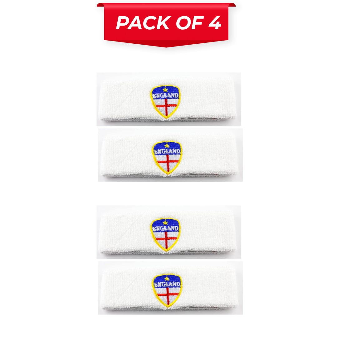 2 Pcs England Flag Sports Wristbands – Stretch Sweatbands for Running, Gym, Football Matches, Sports Events & Fan Accessories