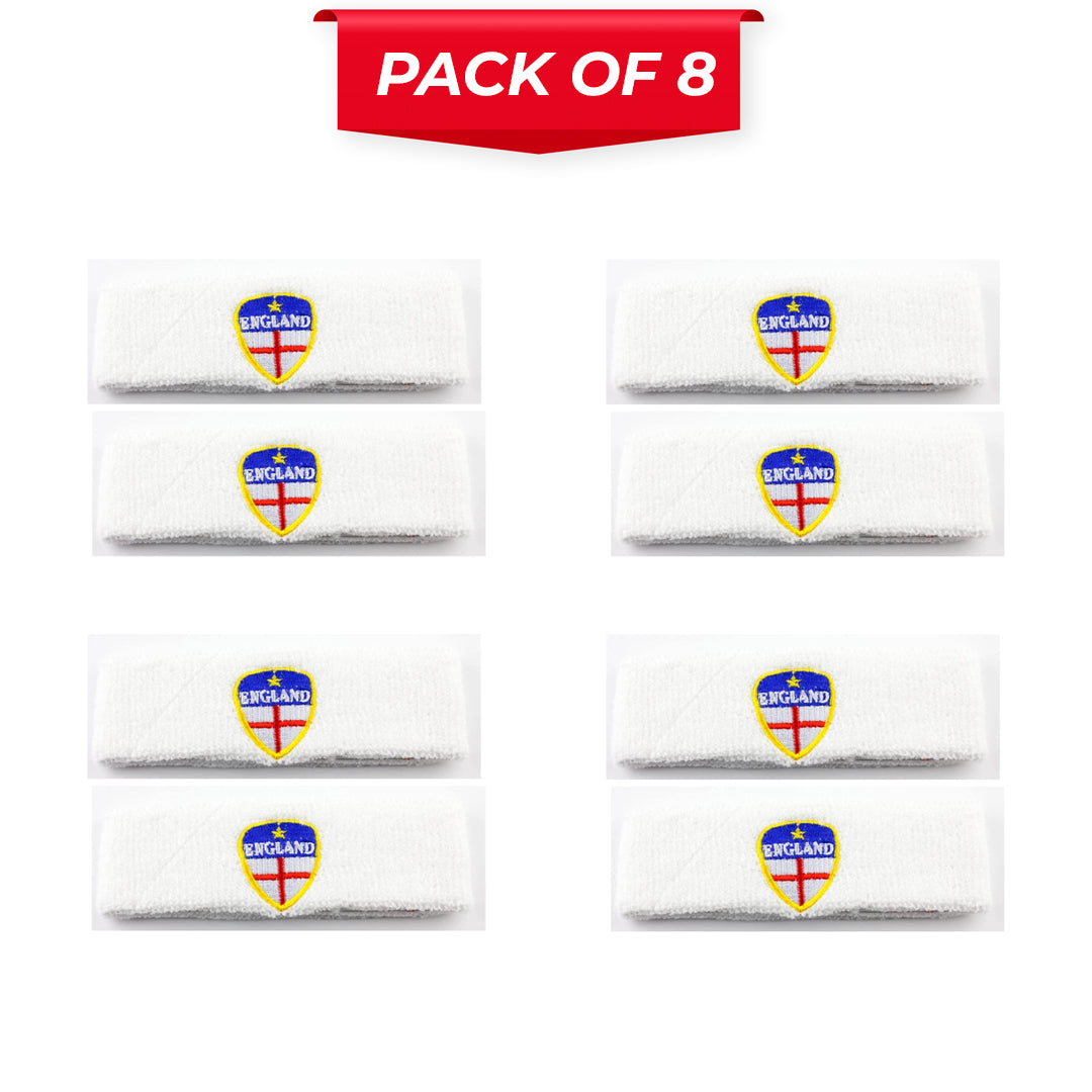 2 Pcs England Flag Sports Wristbands – Stretch Sweatbands for Running, Gym, Football Matches, Sports Events & Fan Accessories