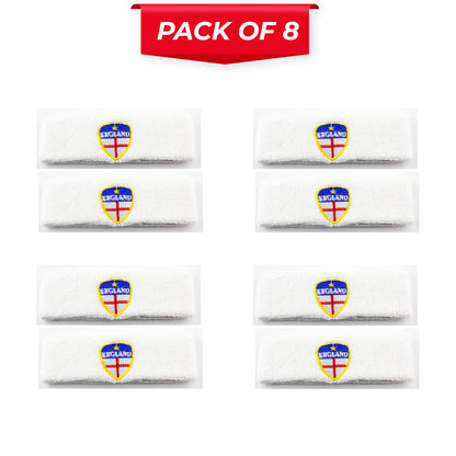 2 Pcs England Flag Sports Wristbands – Stretch Sweatbands for Running, Gym, Football Matches, Sports Events & Fan Accessories