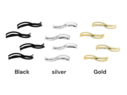 4 Pcs Double bar Wavy barrette hair clip