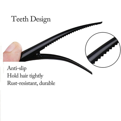 Large Metal Beak Hair Clip Concorde Pelican Clip with Crystals Glitter for Women Hair Styling