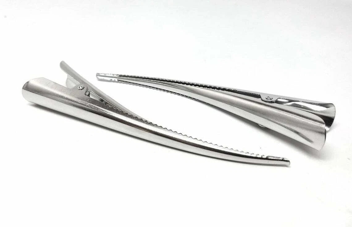 Large Metal Beak Hair Clip Concorde Pelican Clip with Crystals Glitter for Women Hair Styling