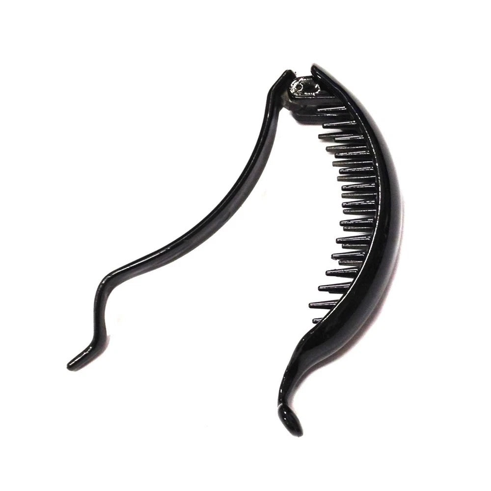 Mini Banana Hair Clip Small Ponytail Holder Ring Comb Plastic Hair Clip for Women