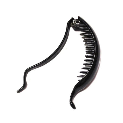 Mini Banana Hair Clip Small Ponytail Holder Ring Comb Plastic Hair Clip for Women