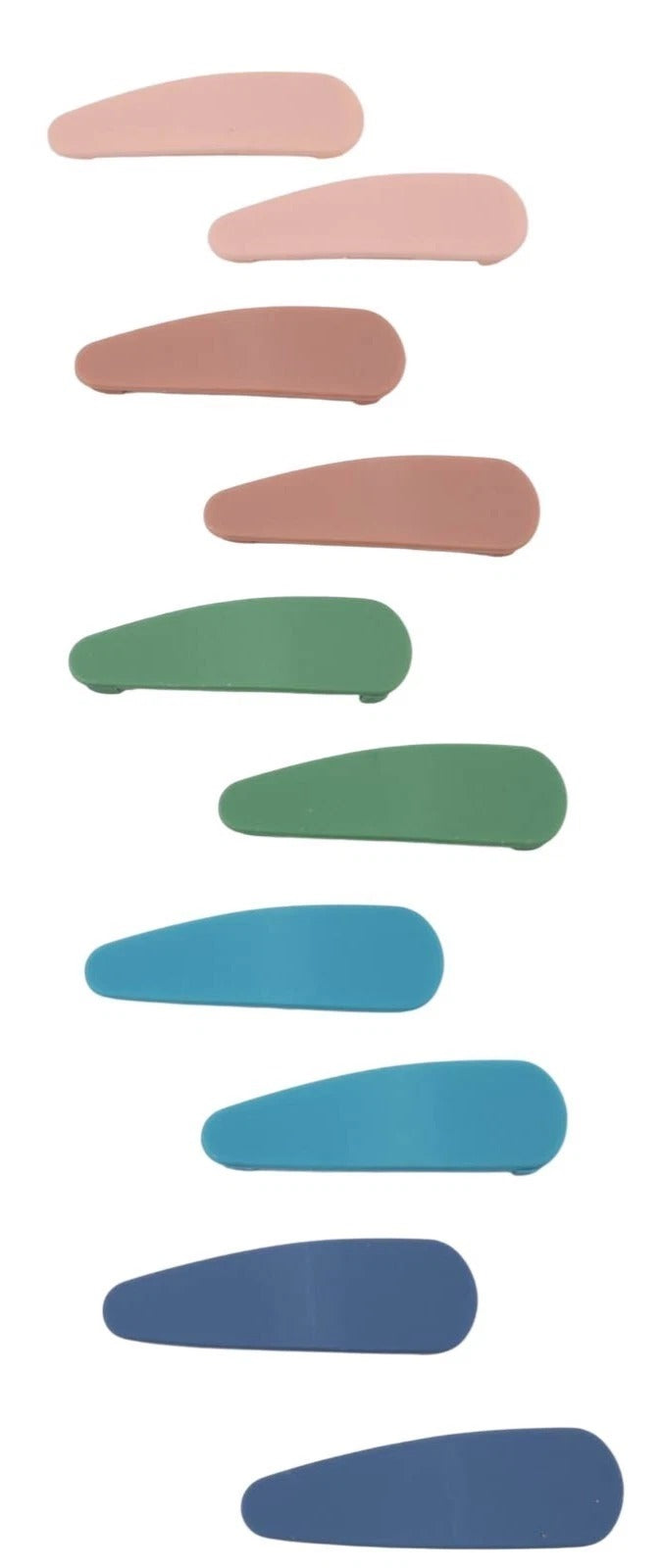 Solid Snap Hair Clips – Matte Square & Rectangle Hair Clips for Women & Girls (10 Pack / 5 Pairs)