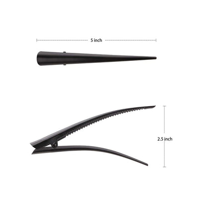 Large Metal Beak Hair Clip Concorde Pelican Clip with Crystals Glitter for Women Hair Styling