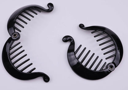 Mini Banana Hair Clip Small Ponytail Holder Ring Comb Plastic Hair Clip for Women