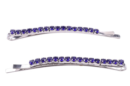 2Pcs Rhinestone bobby hair slider