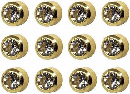 Pack of 12 pair Clear/Assorted stud earrings