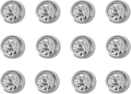 Pack of 12 pair Clear/Assorted stud earrings