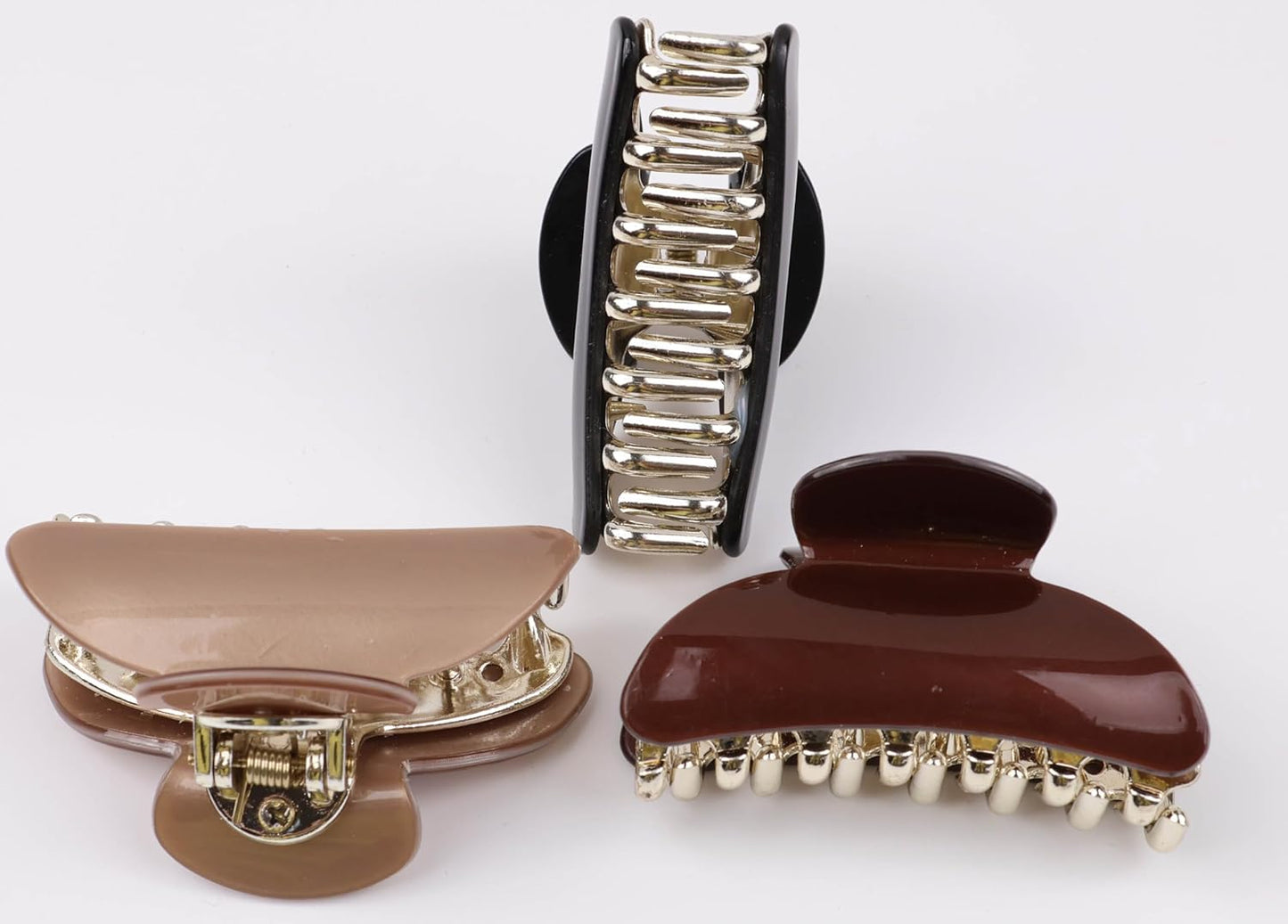 3-Pack Medium Claw Hair Clips: Strong Hold, Non-Slip, Durable Chunky Design