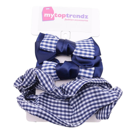 Gingham Hair Bows & Scrunchies for Women & Girls – Soft Stylish Hair Accessories for Everyday Wear & Gifting