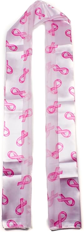 Women's Fashion Scarf, Breast Cancer Awareness Accessory, Soft, Lightweight, Printed Ladies Girls Neck Head Sash Scarf.
