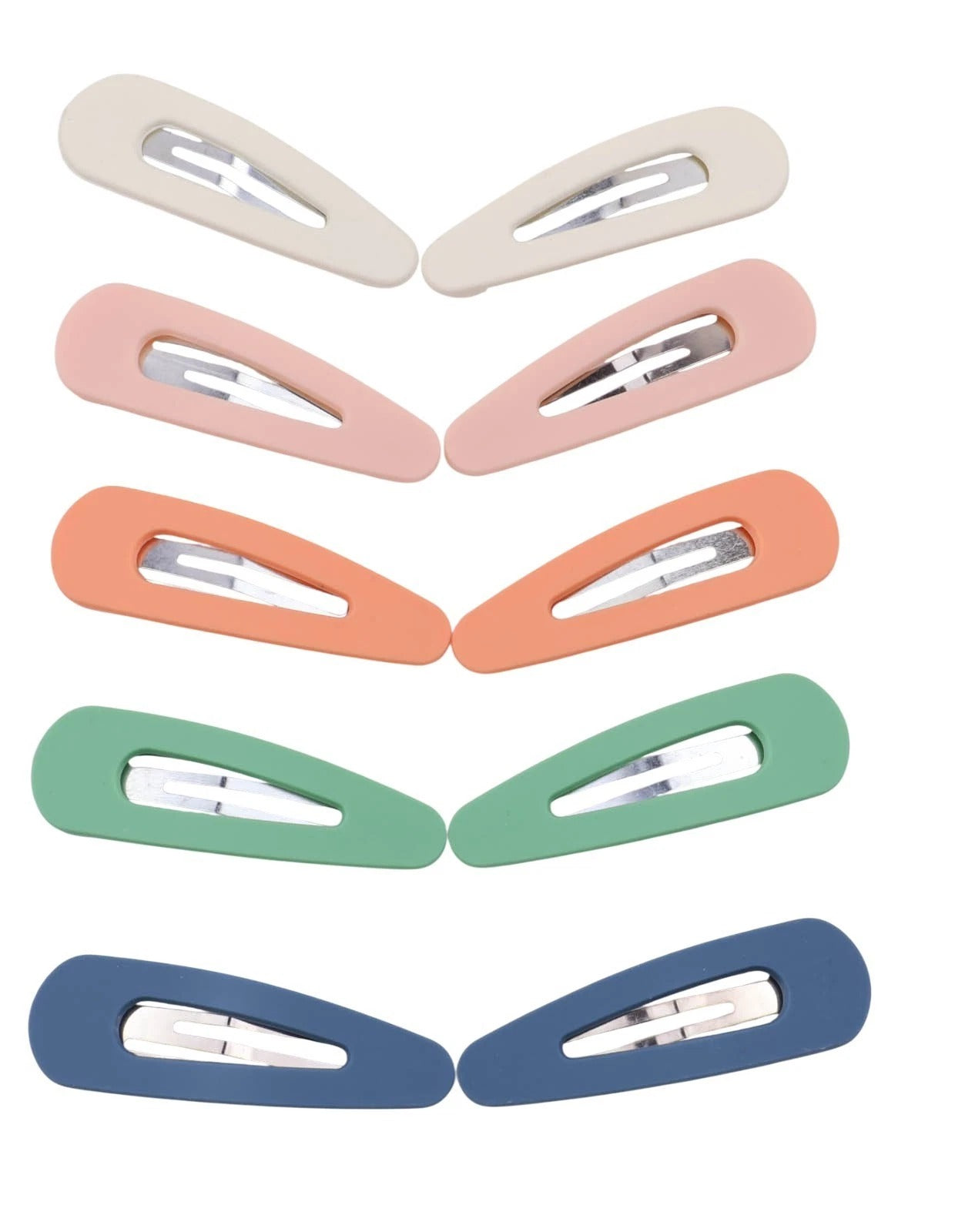 Solid Snap Hair Clips – Matte Square & Rectangle Hair Clips for Women & Girls (10 Pack / 5 Pairs)
