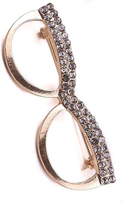 Opticians' Brooch Diamante Eyeglasses Pin for Spectacles Brooch