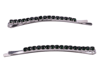 2Pcs Rhinestone bobby hair slider