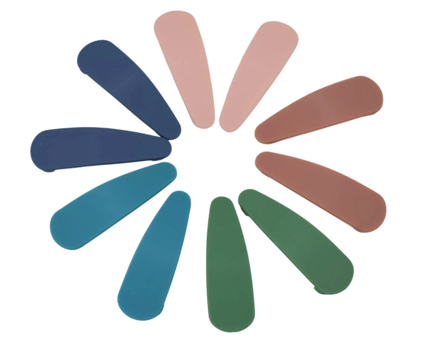 Solid Snap Hair Clips – Matte Square & Rectangle Hair Clips for Women & Girls (10 Pack / 5 Pairs)
