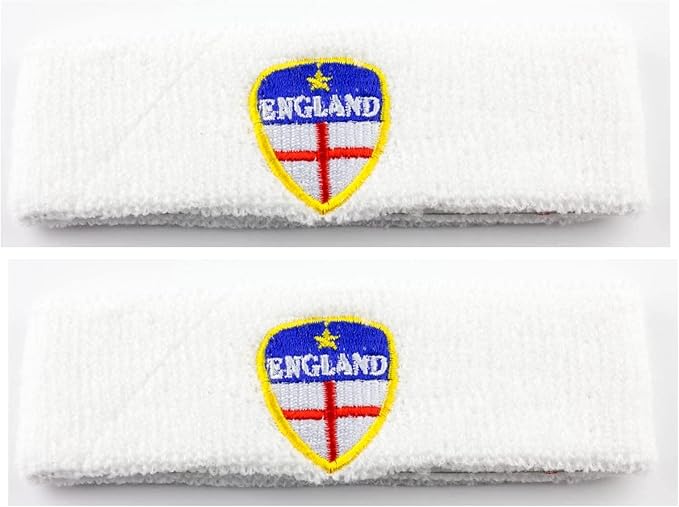 Set of Sports England Flag St. George Cross Wristband & Headband