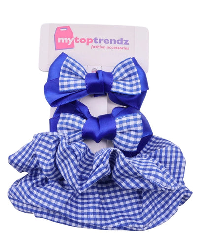 Gingham Hair Bows & Scrunchies for Women & Girls – Soft Stylish Hair Accessories for Everyday Wear & Gifting