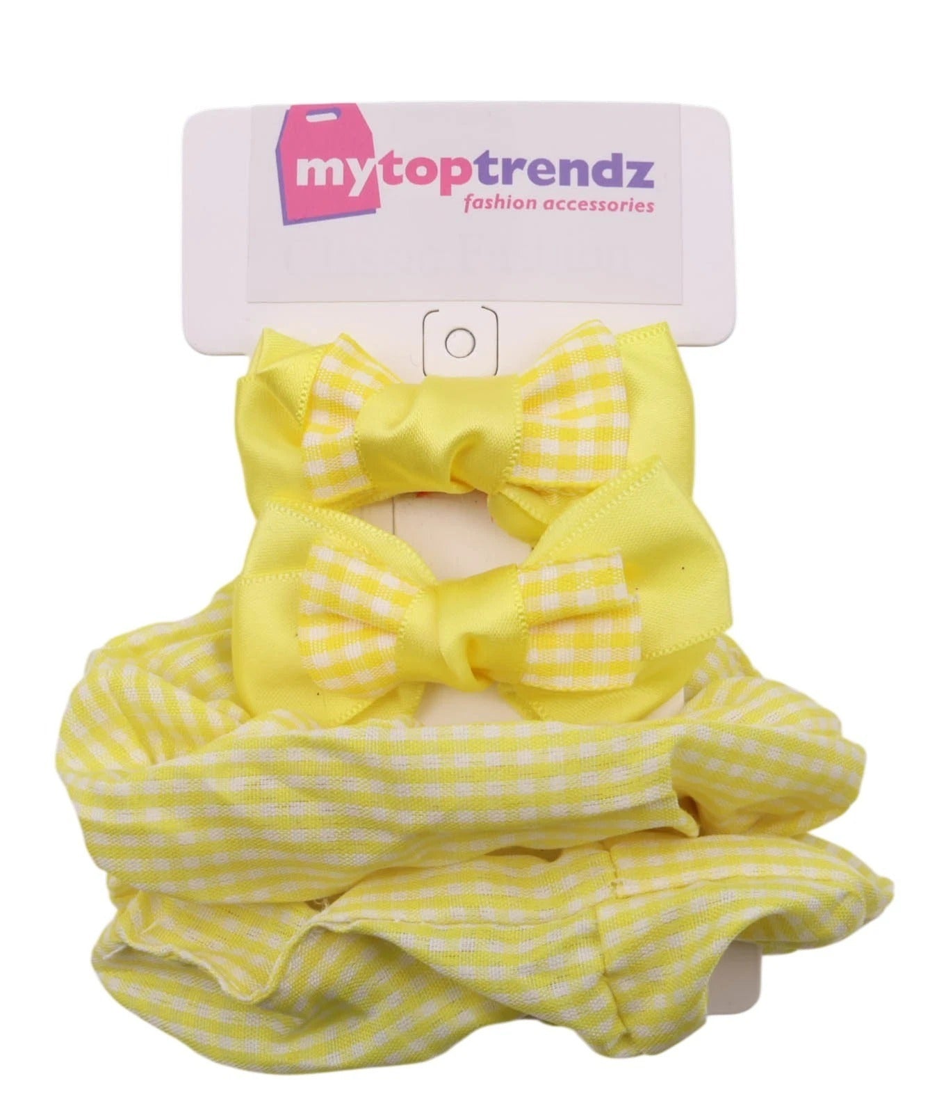 Gingham Hair Bows & Scrunchies for Women & Girls – Soft Stylish Hair Accessories for Everyday Wear & Gifting