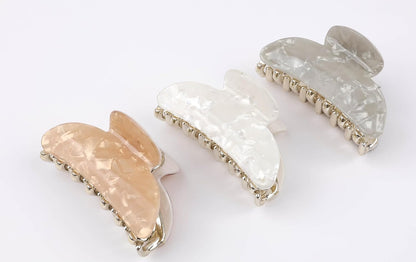 3-Pack Medium Claw Hair Clips: Strong Hold, Non-Slip, Durable Chunky Design