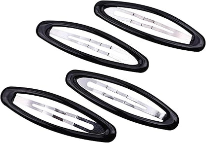 Set of 4 Girls/Women's Hair Snap Grips - Non-Slip, Contour Design Hair Accessories