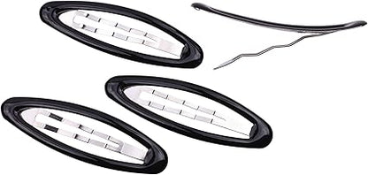 Set of 4 Girls/Women's Hair Snap Grips - Non-Slip, Contour Design Hair Accessories