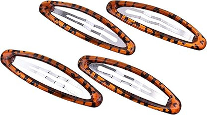 Set of 4 Girls/Women's Hair Snap Grips - Non-Slip, Contour Design Hair Accessories