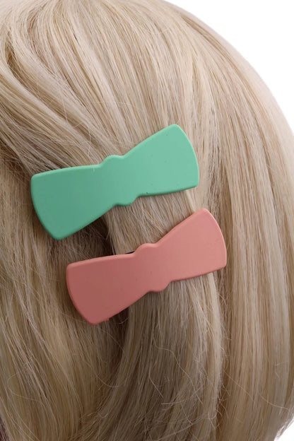 Solid Snap Hair Clips – Matte Square & Rectangle Hair Clips for Women & Girls (10 Pack / 5 Pairs)
