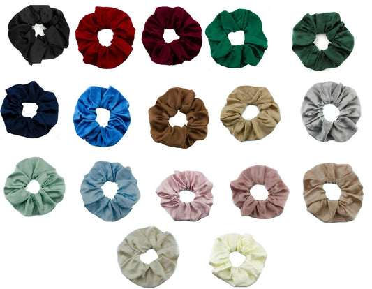 Large pure silk scrunchies