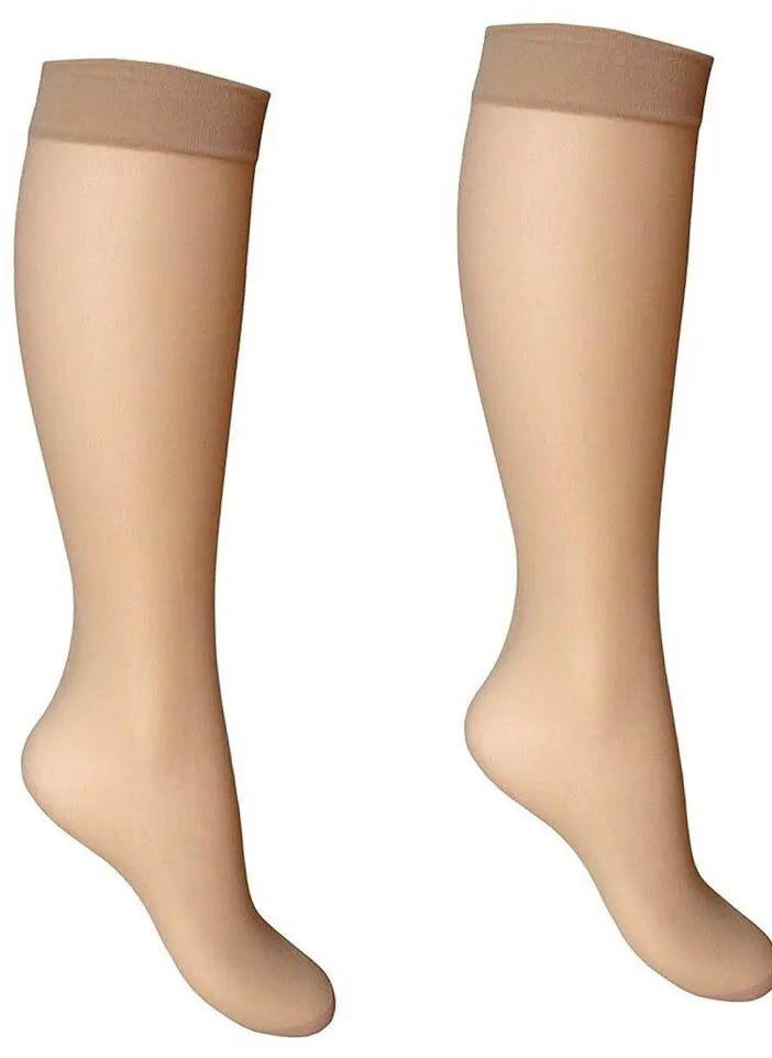 4 pairs- Women's knee highs 15 denier sheer socks