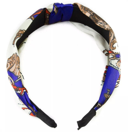 Retro print knotted headband