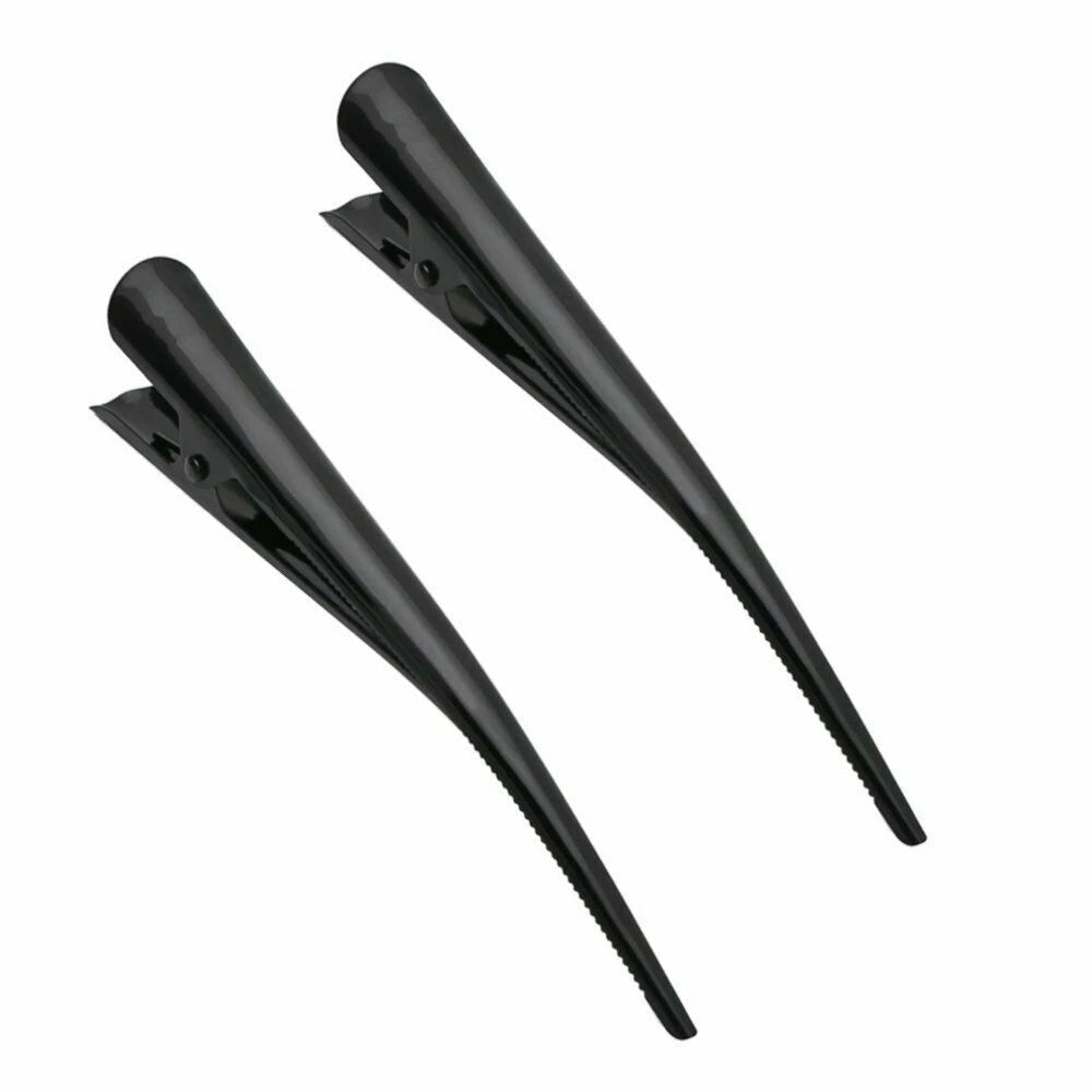 Large Metal Beak Hair Clip Concorde Pelican Clip with Crystals Glitter for Women Hair Styling - Black