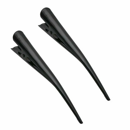 Large Metal Beak Hair Clip Concorde Pelican Clip with Crystals Glitter for Women Hair Styling - Black