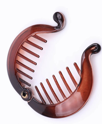 Mini Banana Hair Clip Small Ponytail Holder Ring Comb Plastic Hair Clip for Women
