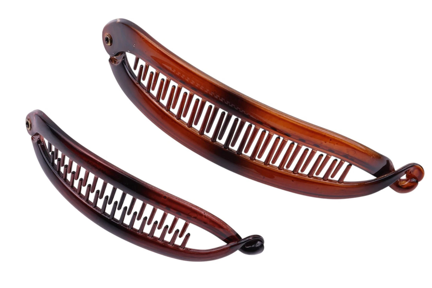 Brown Banana Hair Clip 11cm 15cm Long Non Slip Ponytail Holder Plastic French Style Hair Comb