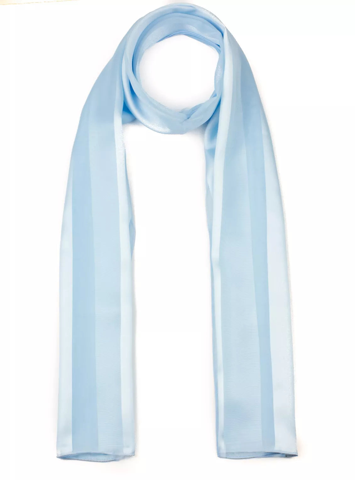 Plain satin scarf  striped