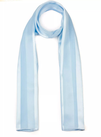 Plain satin scarf  striped