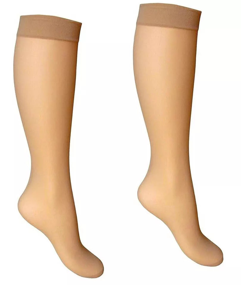 4 pairs- Women's knee highs 15 denier sheer socks