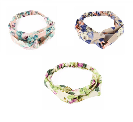 Floral Rose print knotted headband