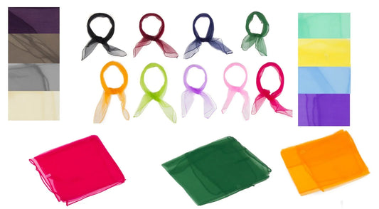 Square chiffon plain scarf