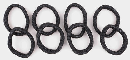 set of 8 glitter large jersey elastic