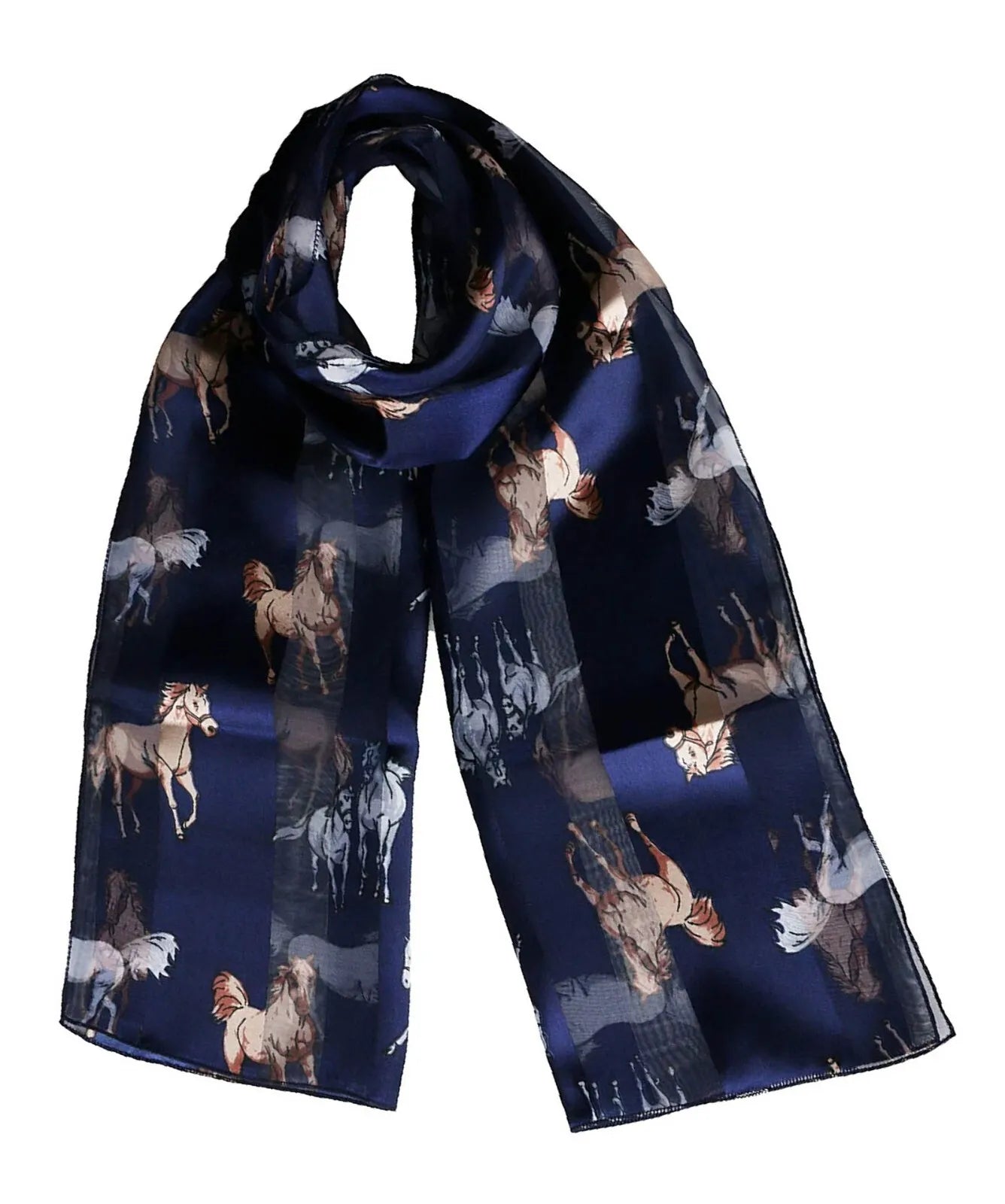 Horse print soft silky scarf