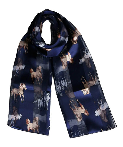 Horse print soft silky scarf
