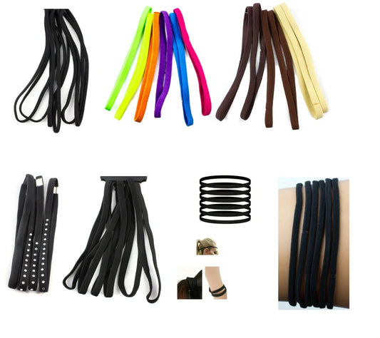 Pack of 6 unisex elastic bands 10mm (1cm)