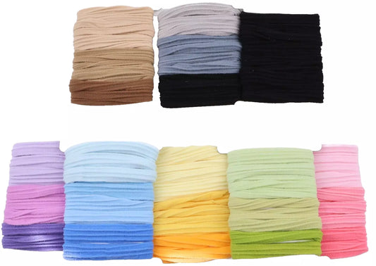 8pcs ribbed ponytail bands