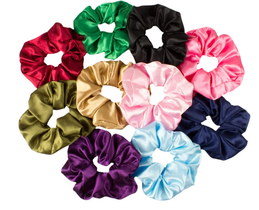 Large Luxurious Smooth Soft Silky Satin Plain Scrunchie